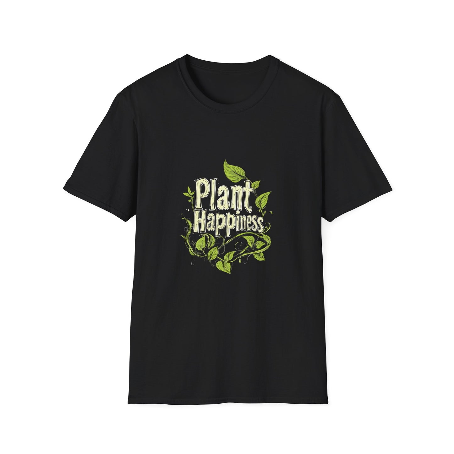 Plant Happiness Unisex Softstyle T-Shirt - Eco-Friendly Inspirational Tee - Tee Fusion Lab