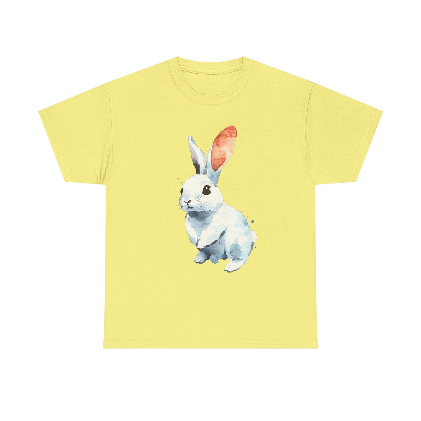 Watercolor Bunny Unisex Heavy Cotton Tee - Perfect for Spring & Easter Celebrations - Tee Fusion Lab