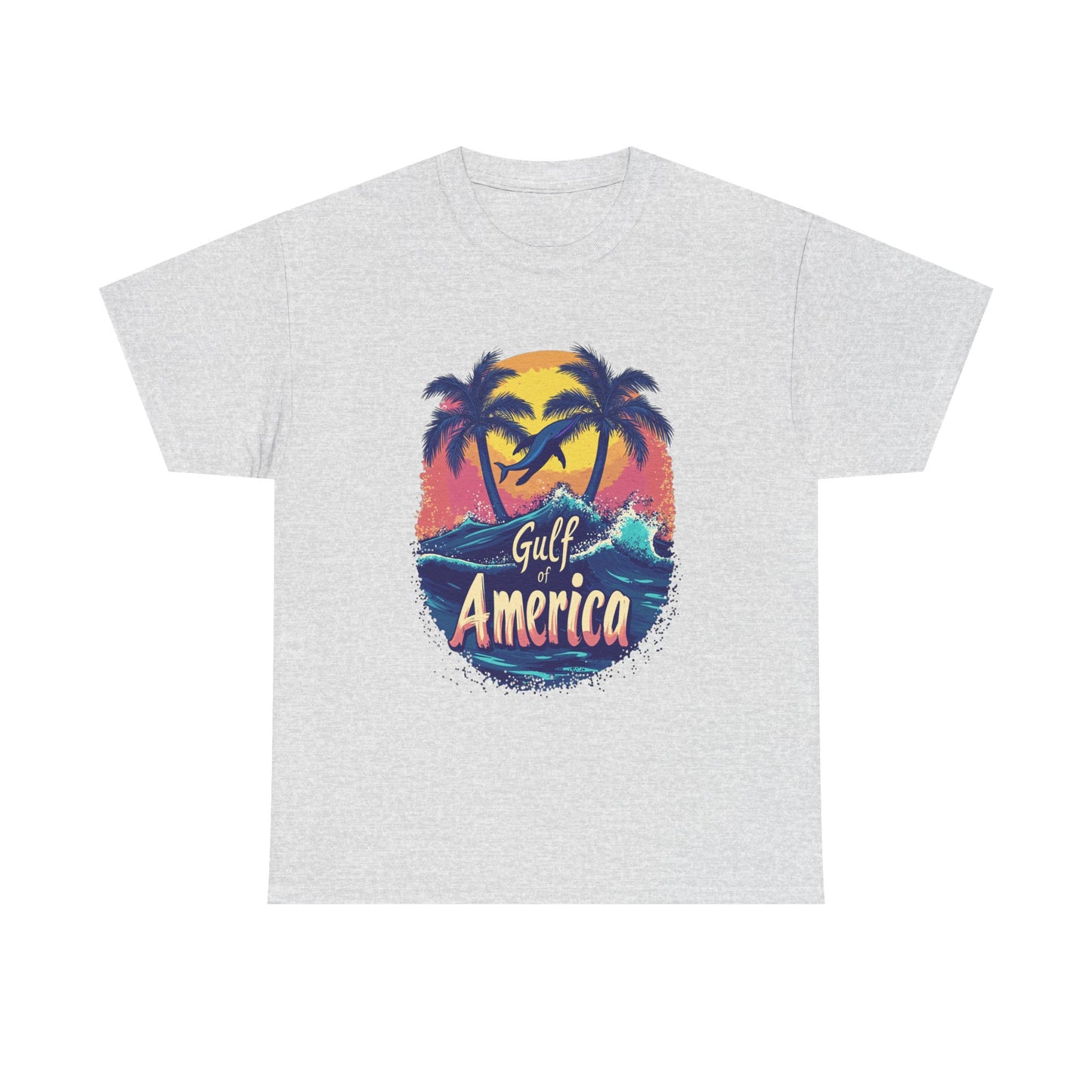 Gulf of America Unisex Heavy Cotton Tee - Tropical Beach Vibes