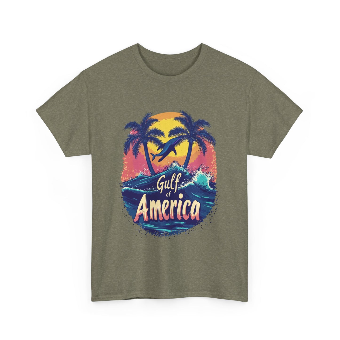 Gulf of America Unisex Heavy Cotton Tee - Tropical Beach Vibes