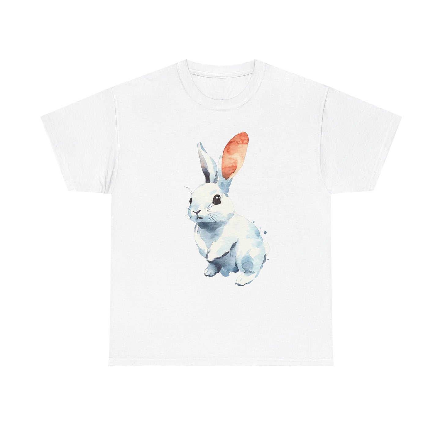 Watercolor Bunny Unisex Heavy Cotton Tee - Perfect for Spring & Easter Celebrations - Tee Fusion Lab