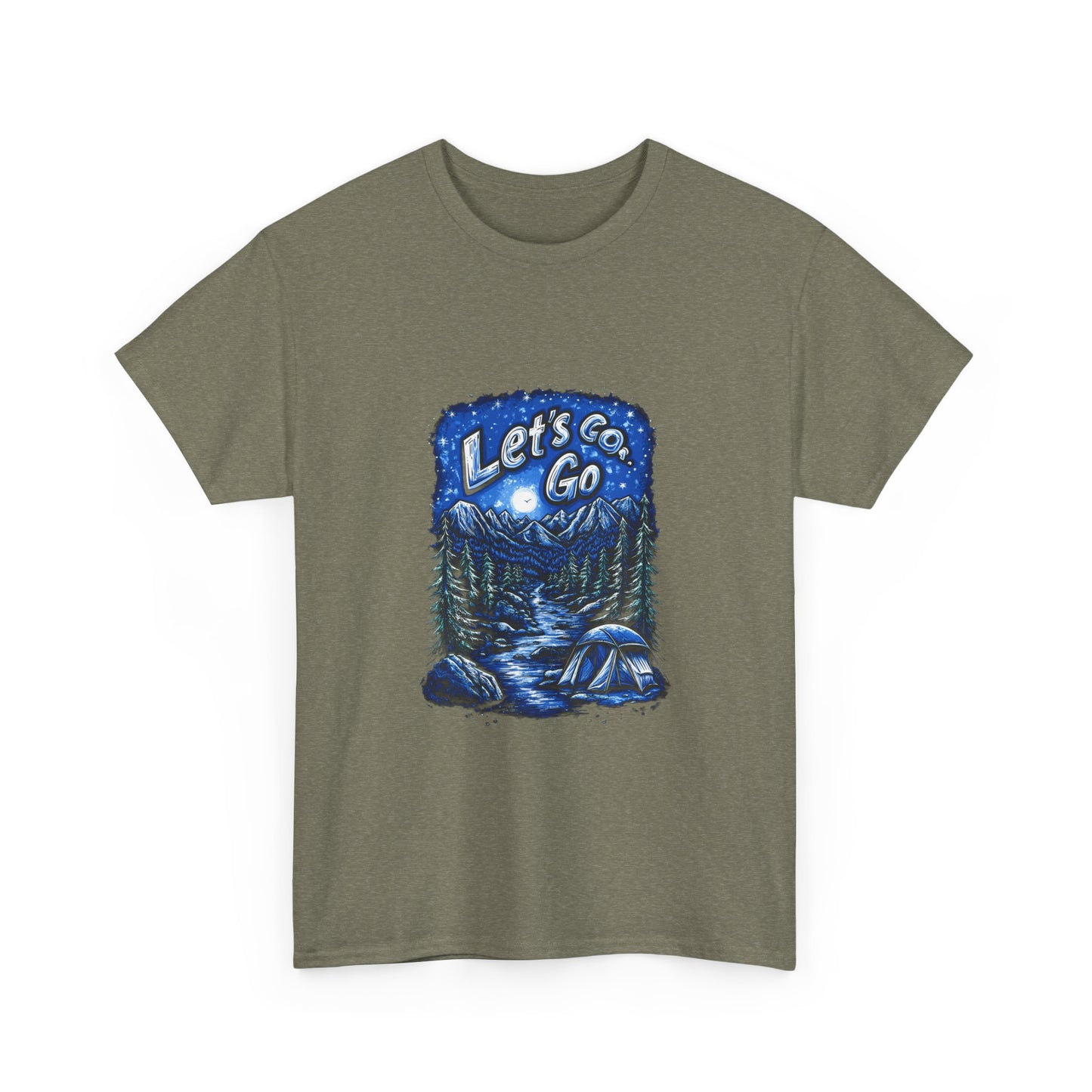 Adventure Graphic Tee - 'Let's Go' Outdoorsy Cotton Shirt