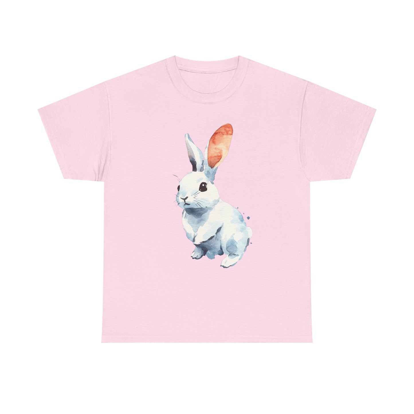 Watercolor Bunny Unisex Heavy Cotton Tee - Perfect for Spring & Easter Celebrations - Tee Fusion Lab