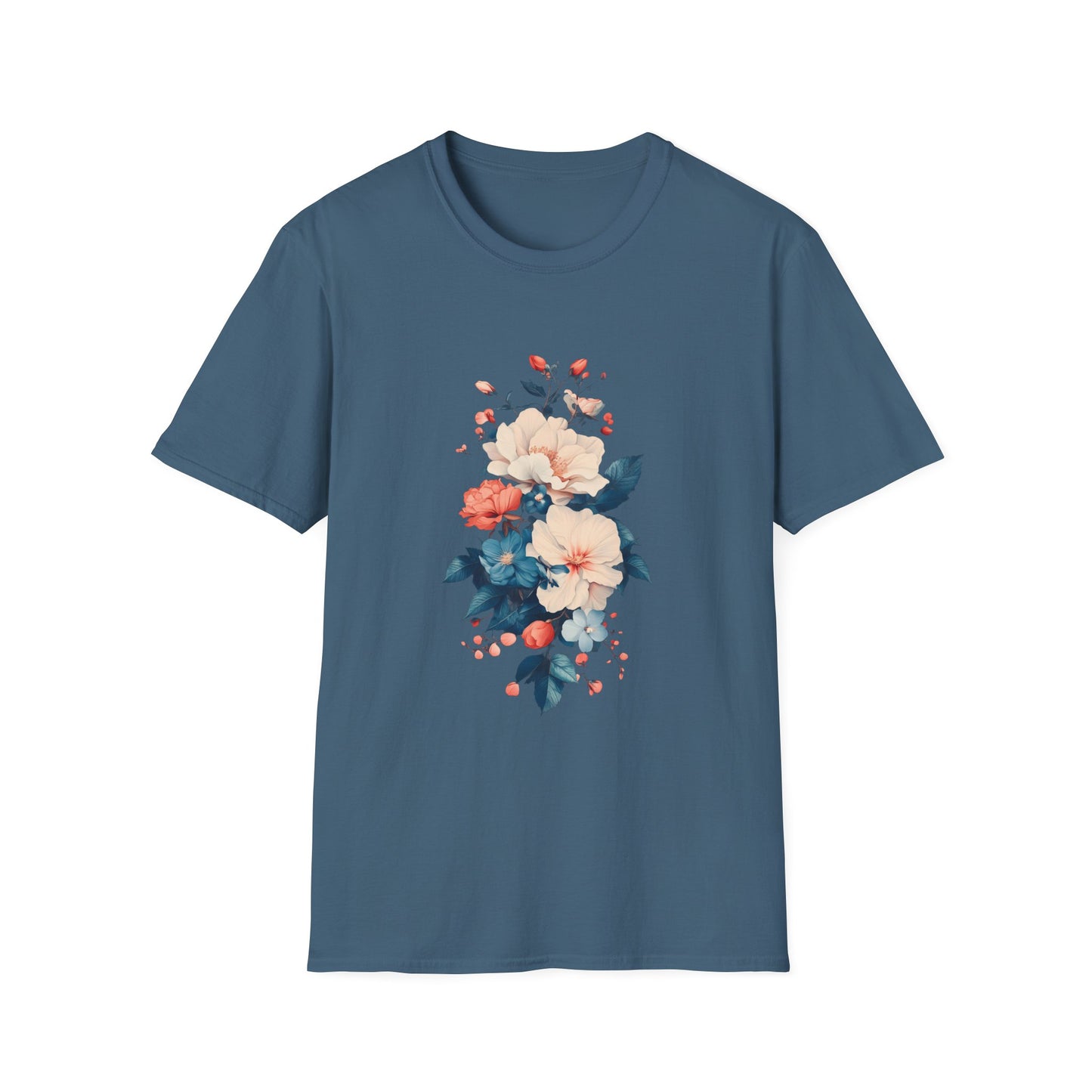 Floral Bouquet Unisex Softstyle T-Shirt - Perfect Gift for Nature Lovers