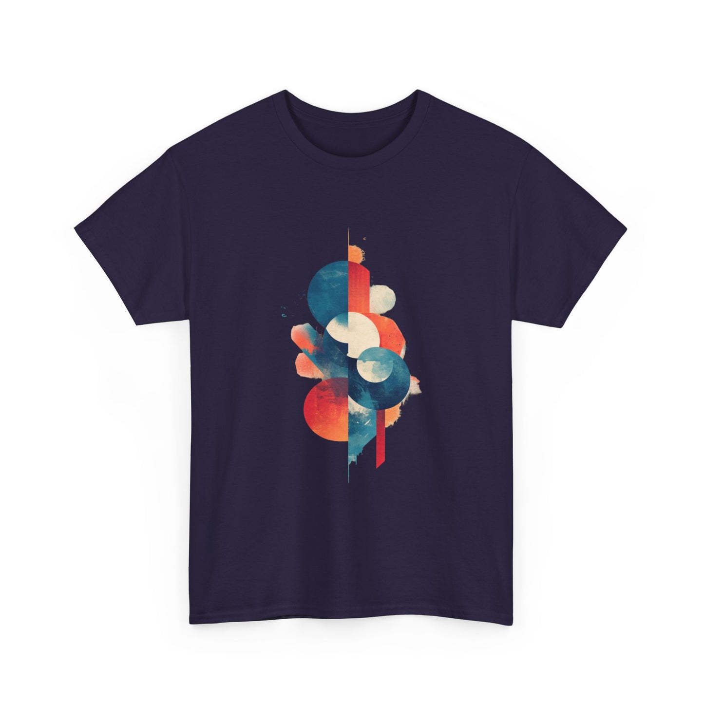 Abstract Geometric Art Unisex Heavy Cotton Tee - Trendy Casual Wear