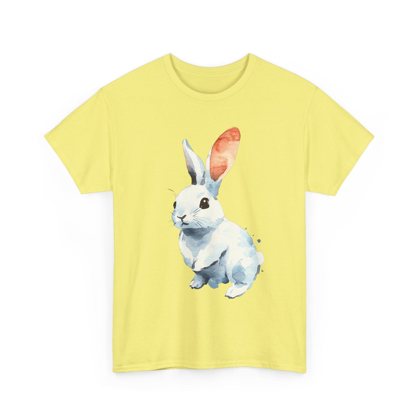 Watercolor Bunny Unisex Heavy Cotton Tee - Perfect for Spring & Easter Celebrations - Tee Fusion Lab