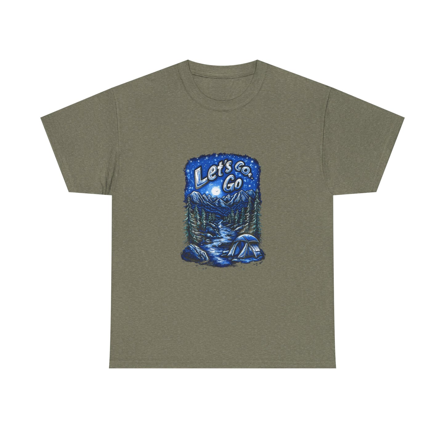Adventure Graphic Tee - 'Let's Go' Outdoorsy Cotton Shirt