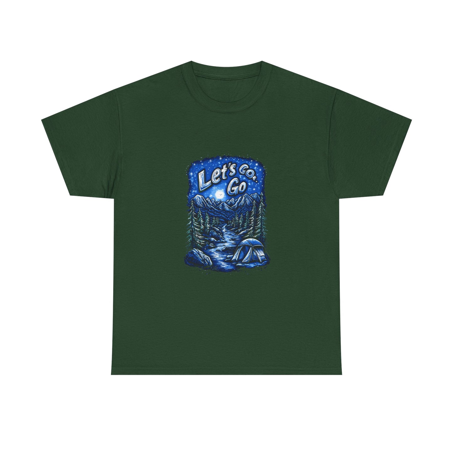 Adventure Graphic Tee - 'Let's Go' Outdoorsy Cotton Shirt