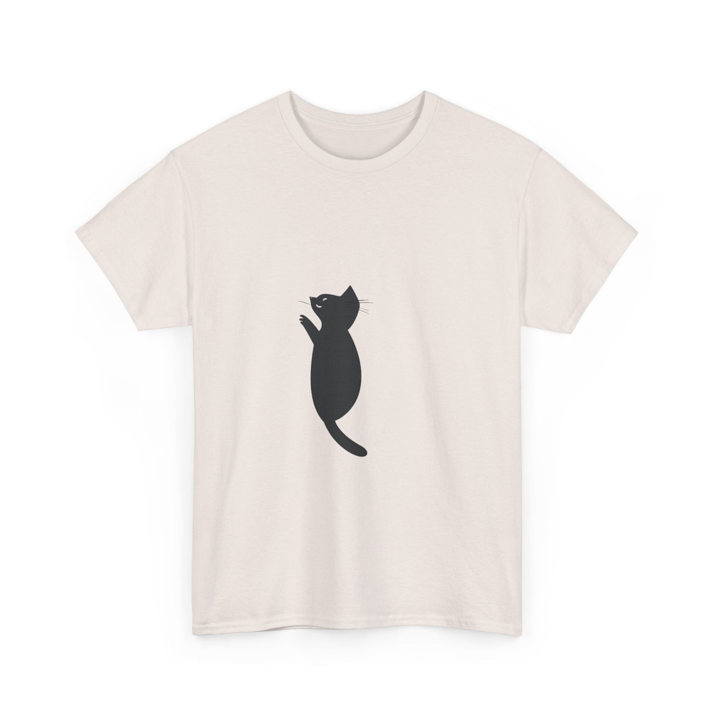 Playful Black Cat Graphic Unisex Heavy Cotton Tee - Tee Fusion Lab