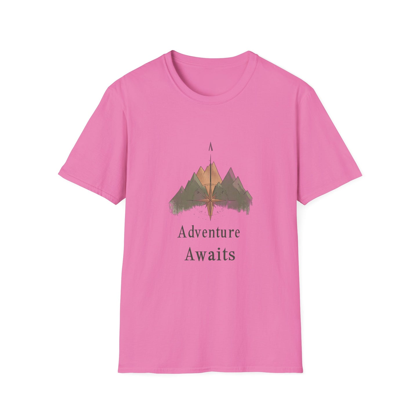 Adventure Awaits Unisex Softstyle T-Shirt - Perfect for Outdoor Enthusiasts