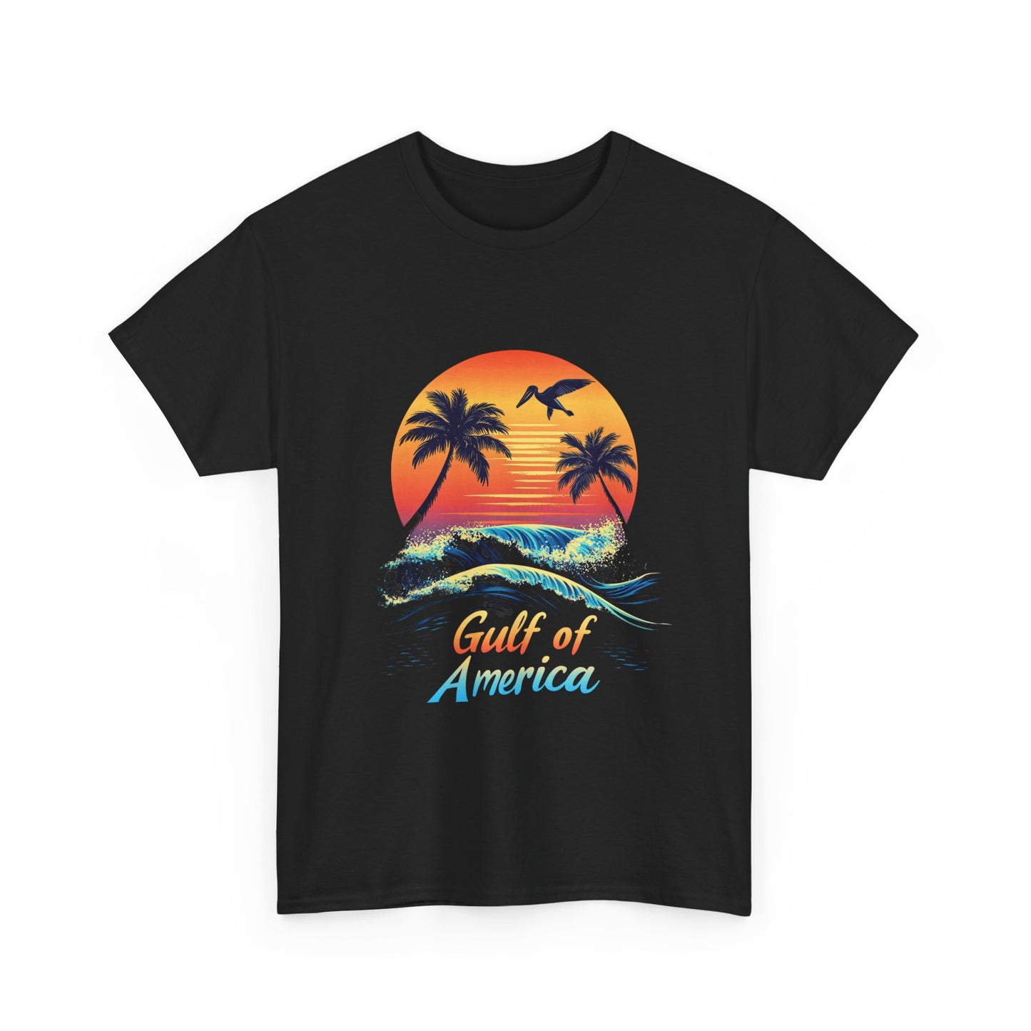 Gulf of America Unisex Heavy Cotton Tee – Retro Beach Vibe T-Shirt