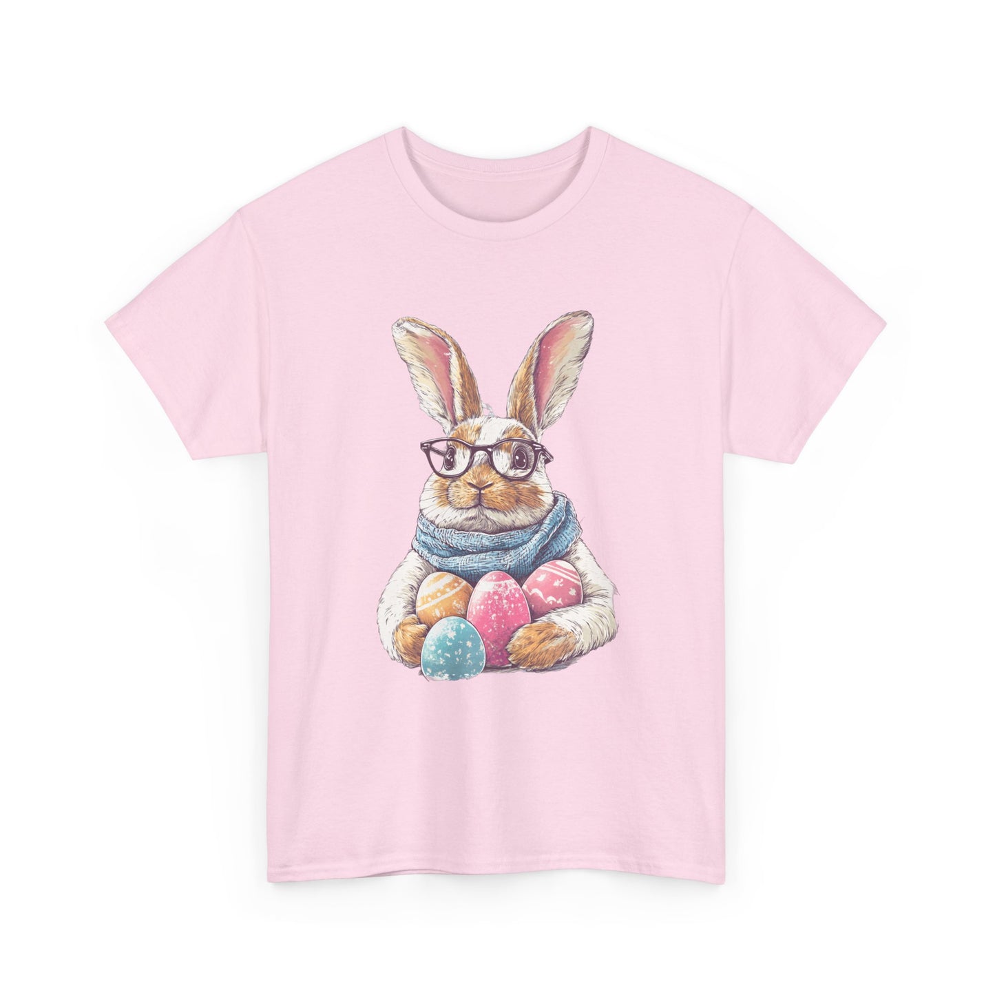 Easter Bunny Graphic Tee - Unisex Heavy Cotton Tee for Spring Celebrations - Bunny with Glasses