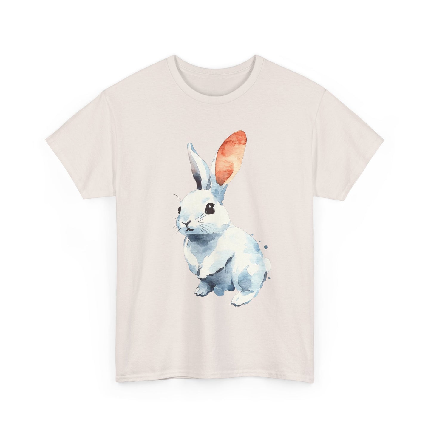Watercolor Bunny Unisex Heavy Cotton Tee - Perfect for Spring & Easter Celebrations - Tee Fusion Lab