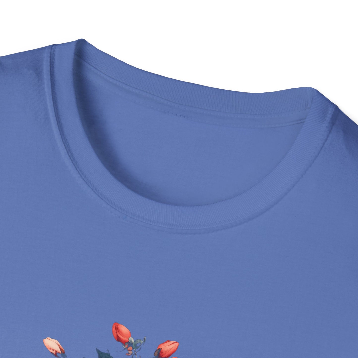 Floral Design Unisex Softstyle T-Shirt – Perfect for Everyday Wear and Spring Celebrations