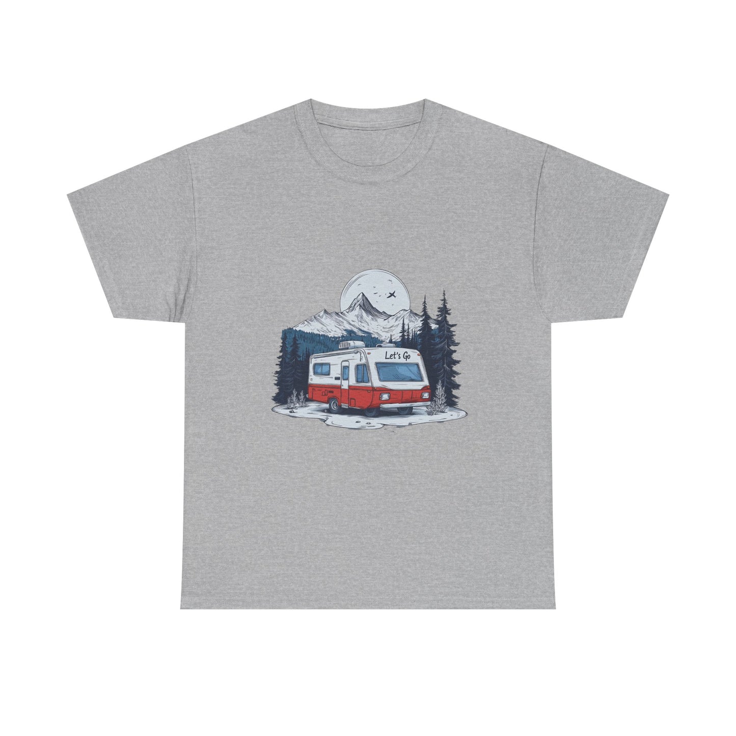 Adventure Awaits Unisex Heavy Cotton Tee - Retro RV Camping Design
