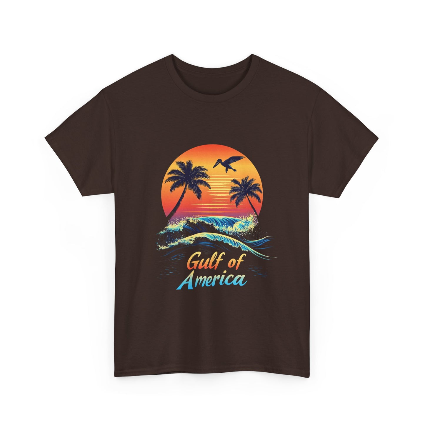 Gulf of America Unisex Heavy Cotton Tee – Retro Beach Vibe T-Shirt