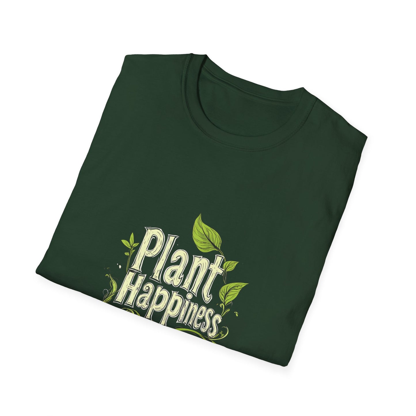 Plant Happiness Unisex Softstyle T-Shirt - Eco-Friendly Inspirational Tee - Tee Fusion Lab