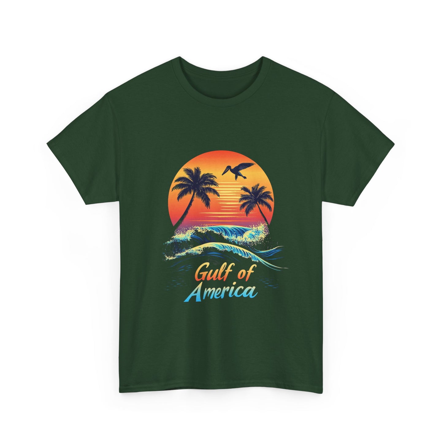 Gulf of America Unisex Heavy Cotton Tee – Retro Beach Vibe T-Shirt