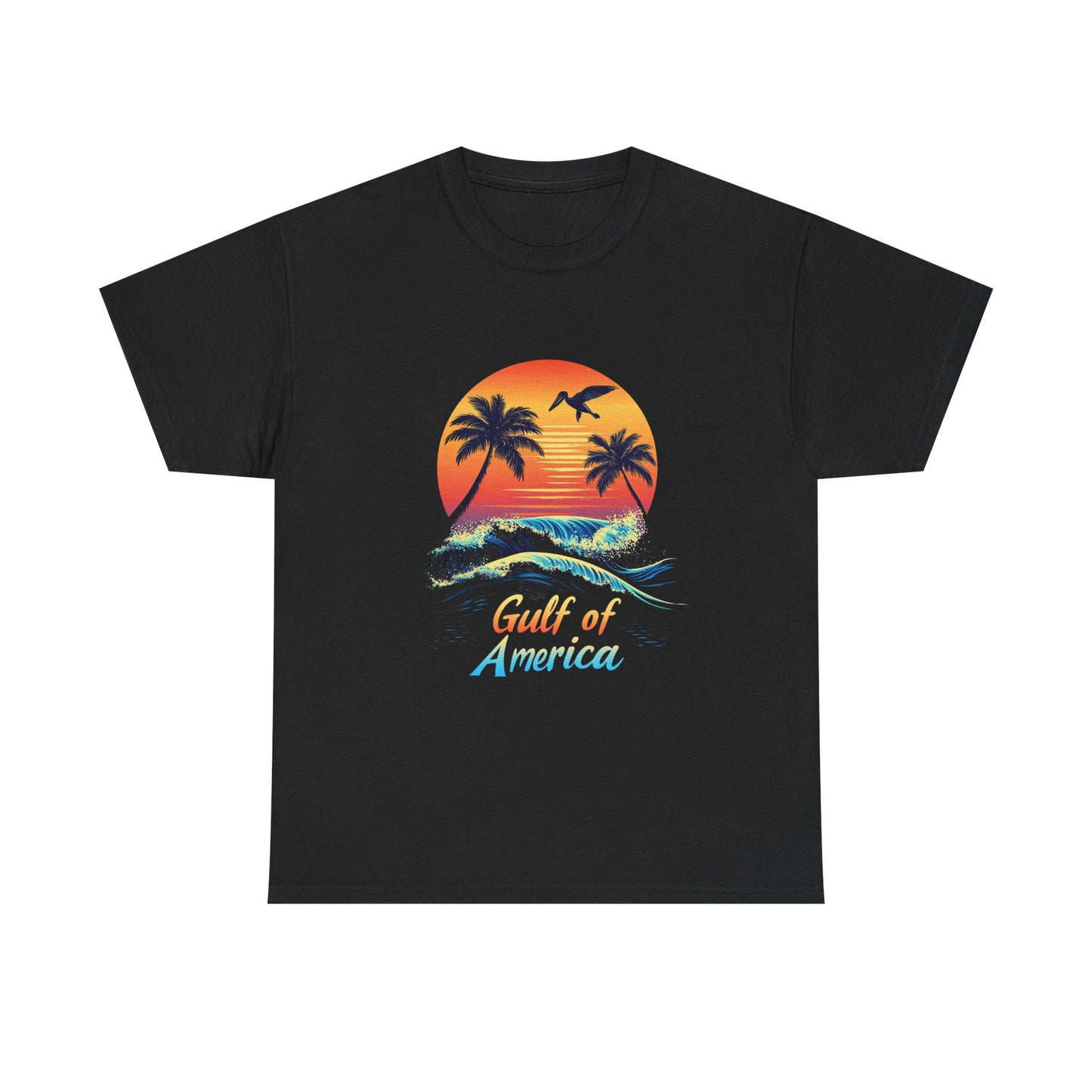 Gulf of America Unisex Heavy Cotton Tee – Retro Beach Vibe T-Shirt