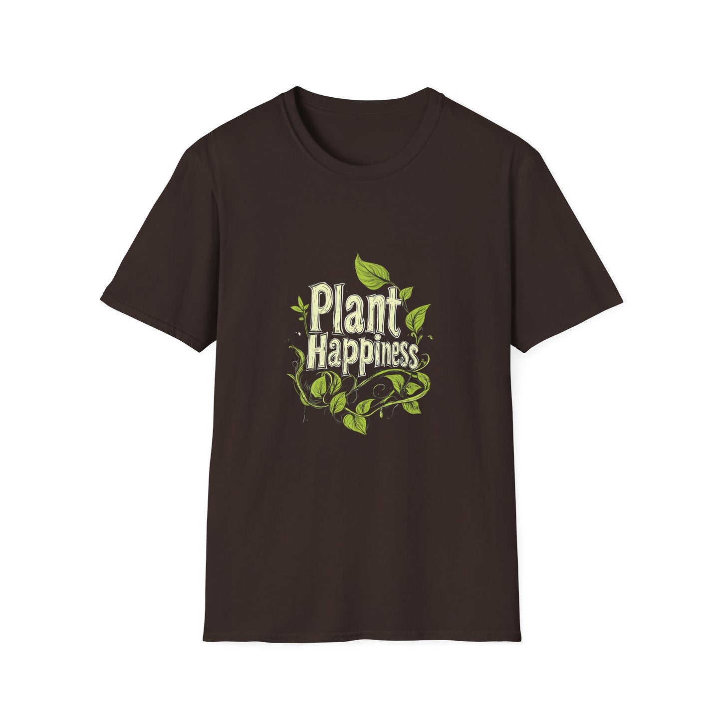 Plant Happiness Unisex Softstyle T-Shirt - Eco-Friendly Inspirational Tee - Tee Fusion Lab