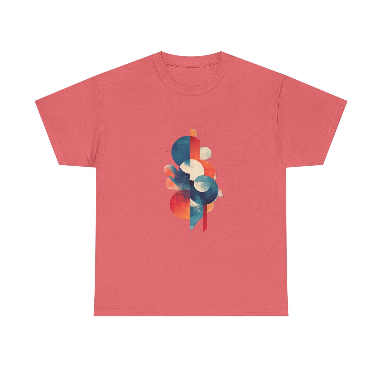 Abstract Geometric Art Unisex Heavy Cotton Tee - Trendy Casual Wear