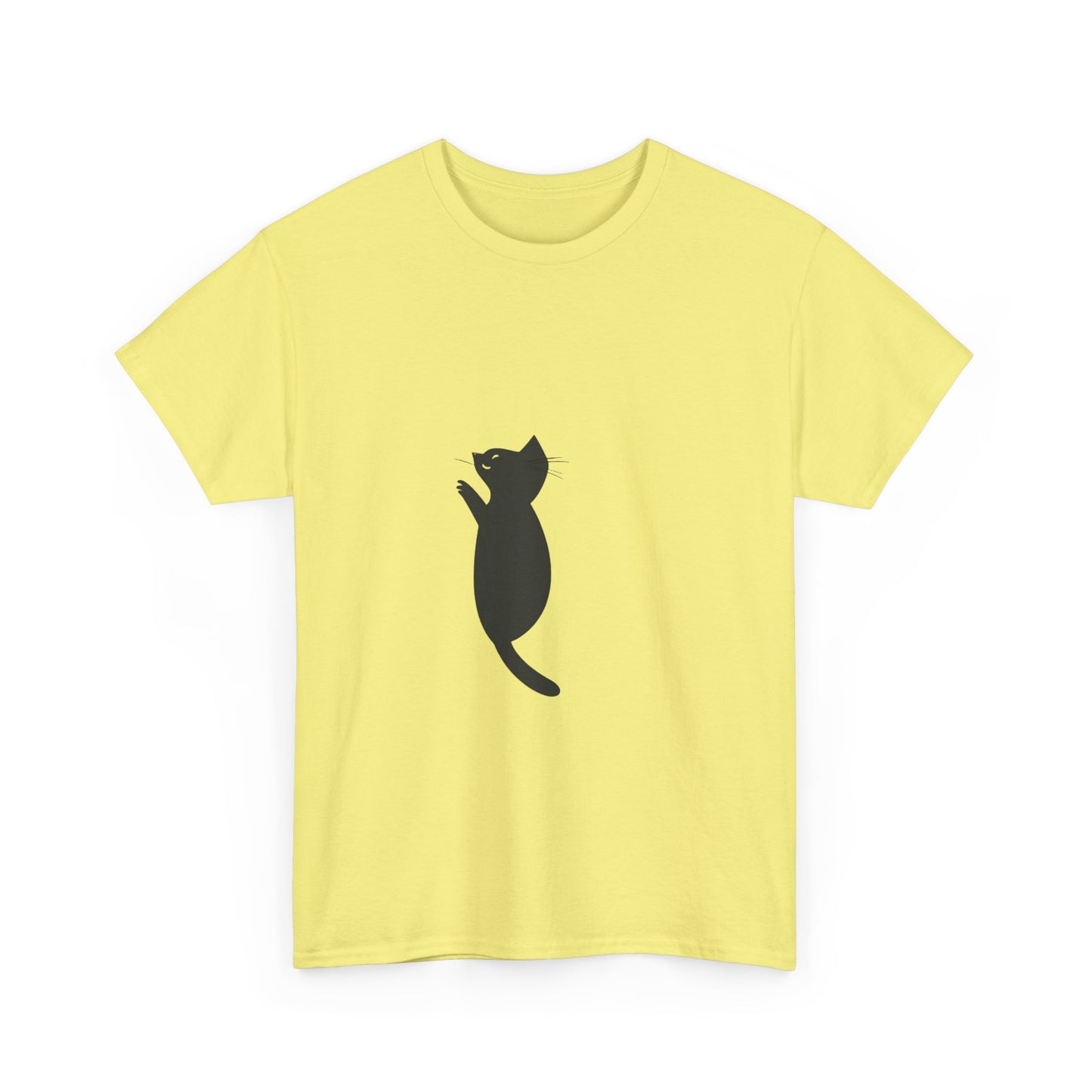 Playful Black Cat Graphic Unisex Heavy Cotton Tee - Tee Fusion Lab