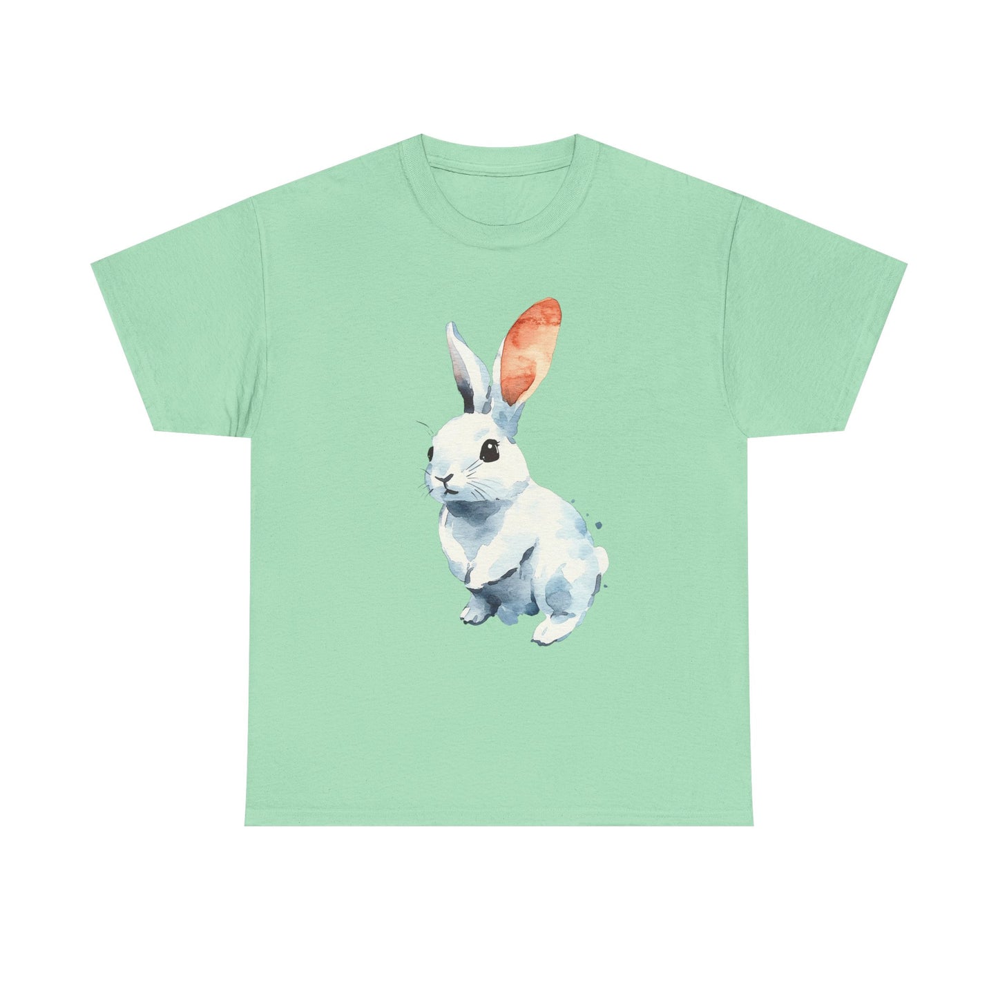 Watercolor Bunny Unisex Heavy Cotton Tee - Perfect for Spring & Easter Celebrations - Tee Fusion Lab