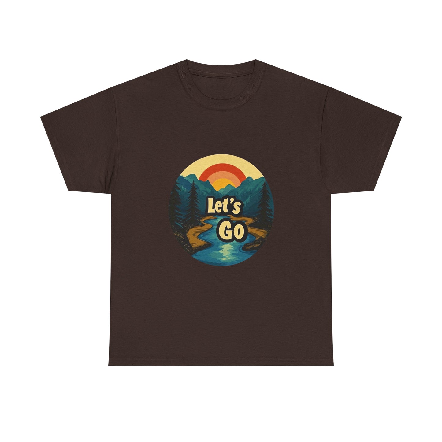 Adventure Ready Unisex Heavy Cotton Tee - 'Let's Go' Nature Design