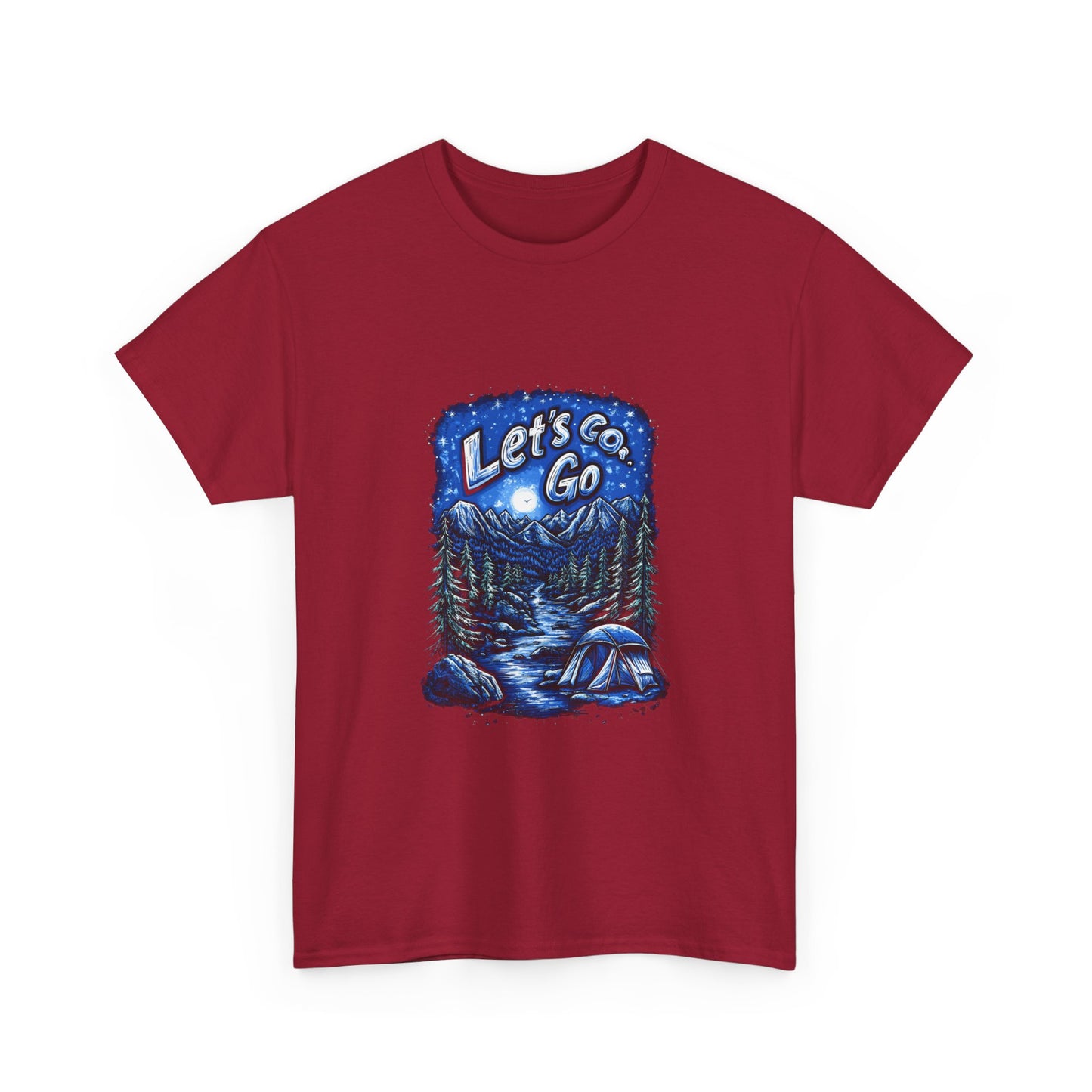 Adventure Graphic Tee - 'Let's Go' Outdoorsy Cotton Shirt