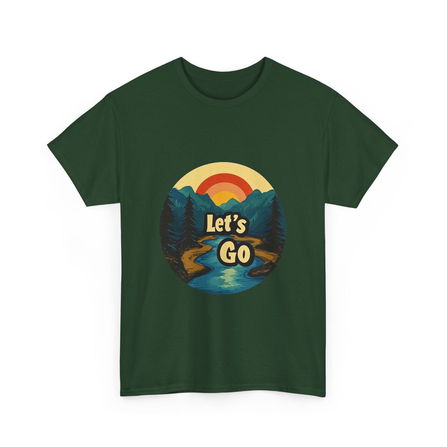 Adventure Ready Unisex Heavy Cotton Tee - 'Let's Go' Nature Design