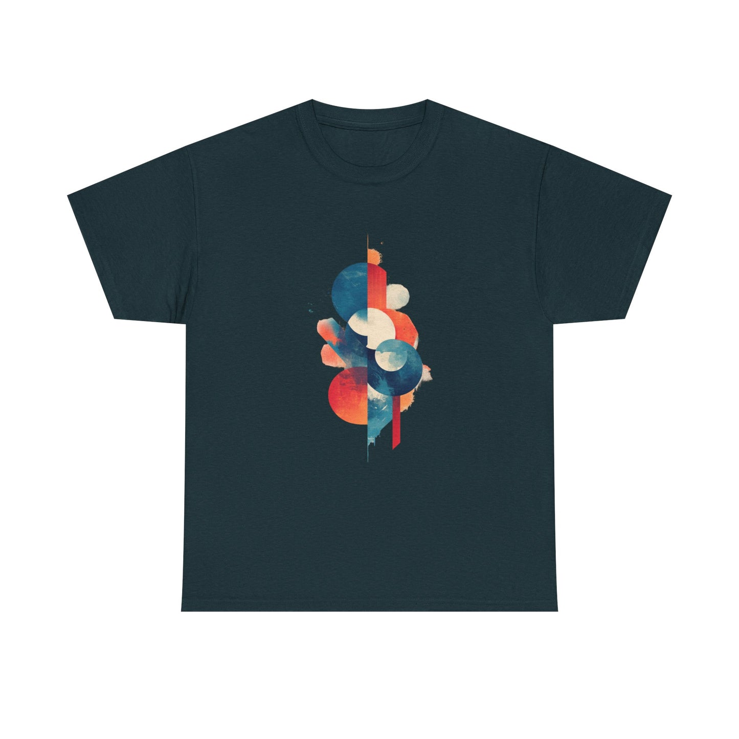 Abstract Geometric Art Unisex Heavy Cotton Tee - Trendy Casual Wear