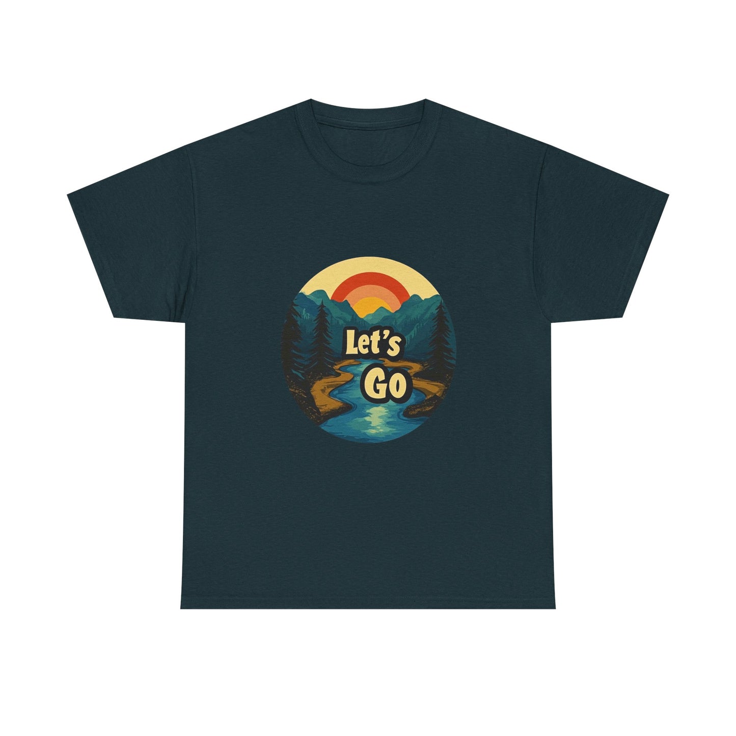 Adventure Ready Unisex Heavy Cotton Tee - 'Let's Go' Nature Design