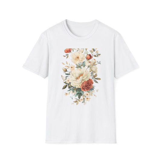 Floral Design Unisex Softstyle T-Shirt - Perfect for Spring and Everyday Wear - Tee Fusion Lab