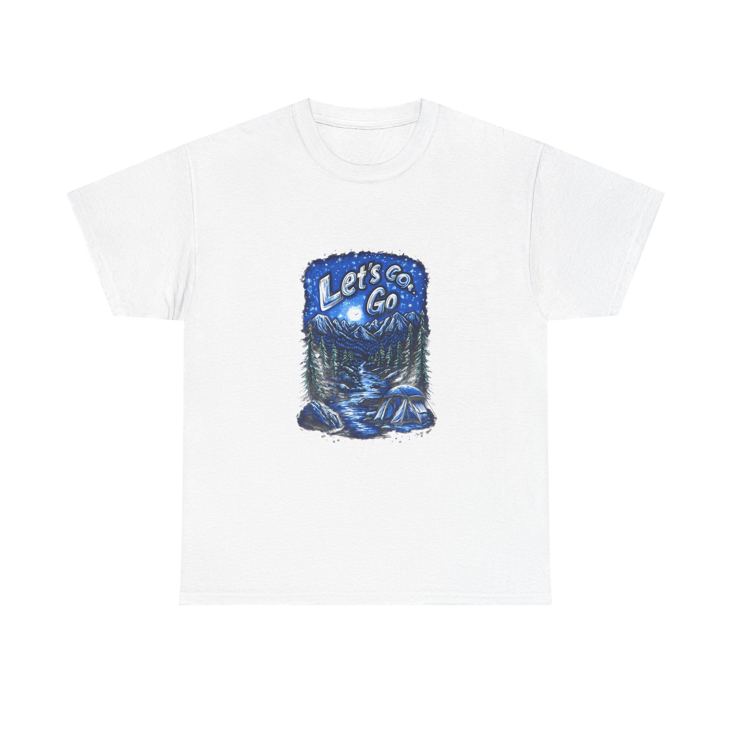 Adventure Graphic Tee - 'Let's Go' Outdoorsy Cotton Shirt