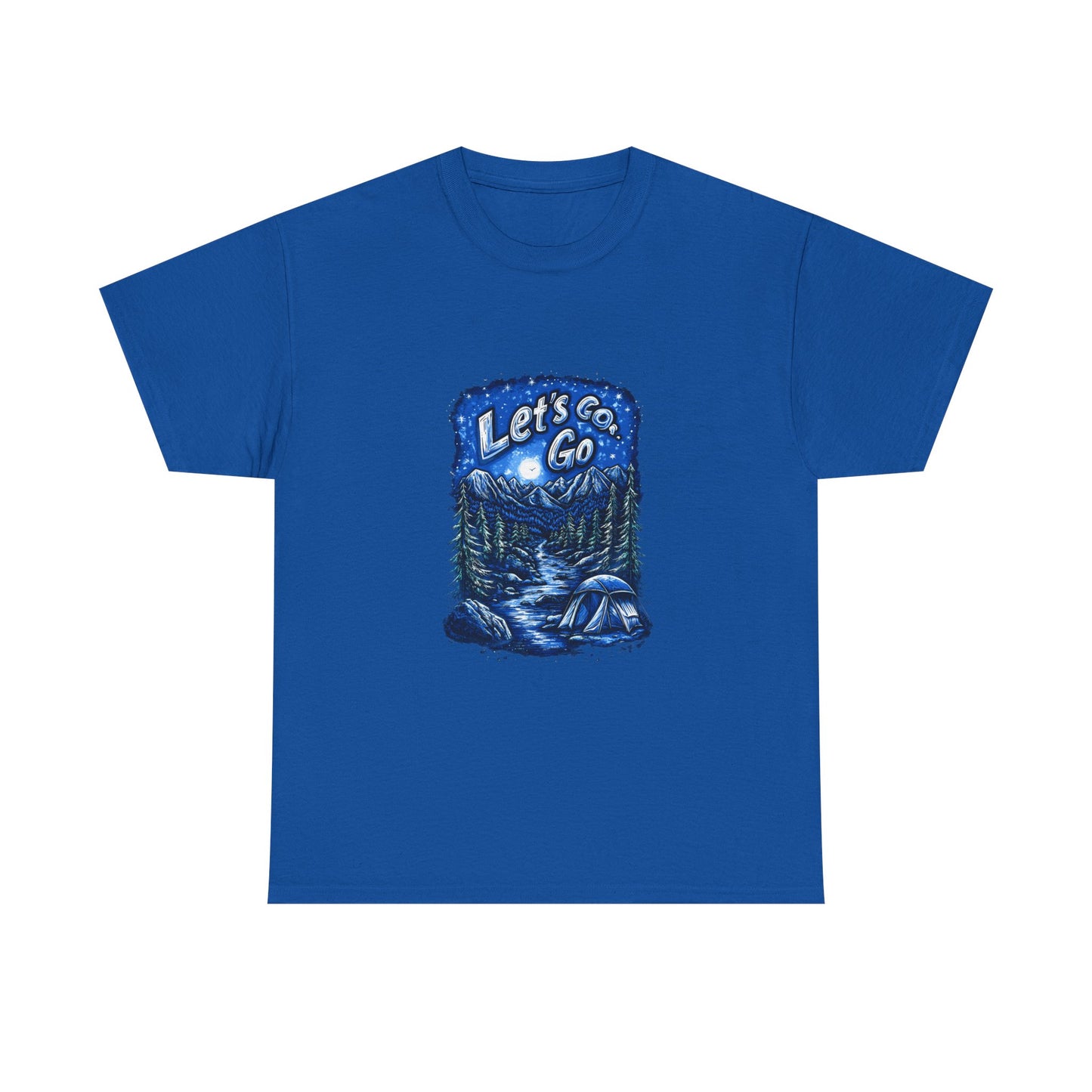 Adventure Graphic Tee - 'Let's Go' Outdoorsy Cotton Shirt