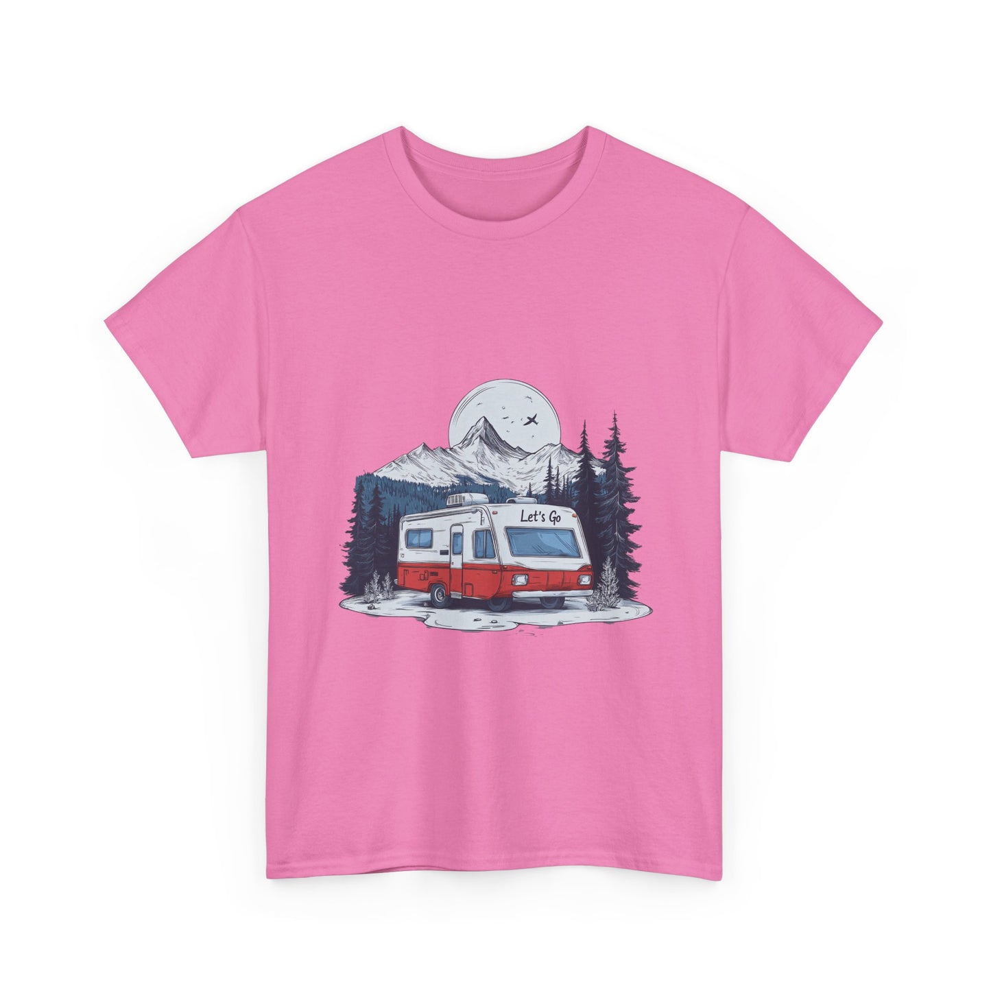 Adventure Awaits Unisex Heavy Cotton Tee - Retro RV Camping Design