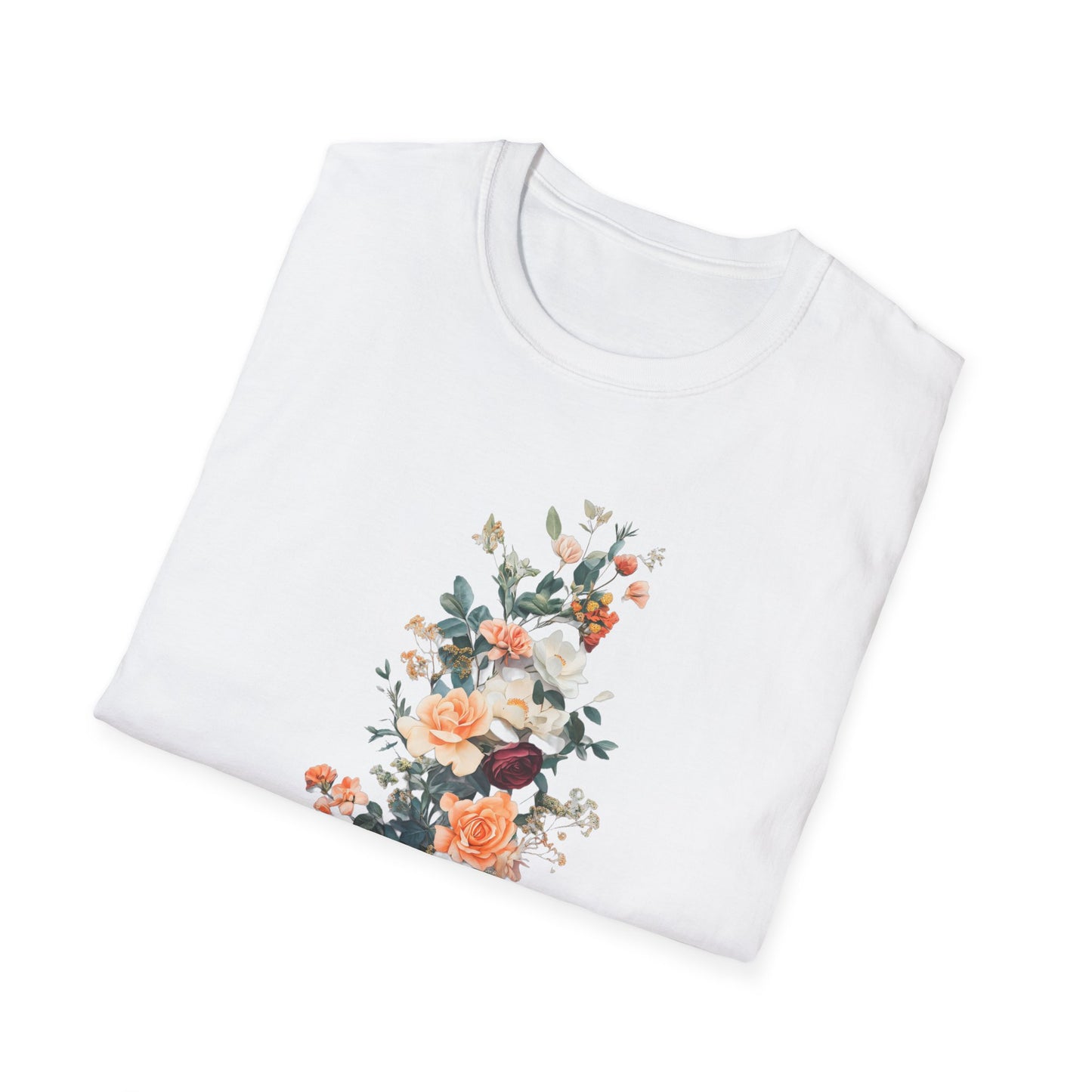 Floral Unisex Softstyle T-Shirt - Perfect for Spring Celebrations