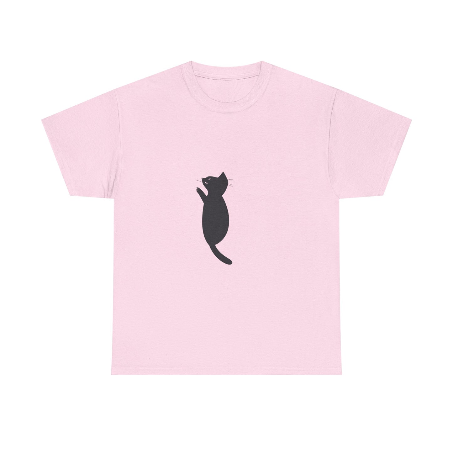 Playful Black Cat Graphic Unisex Heavy Cotton Tee - Tee Fusion Lab