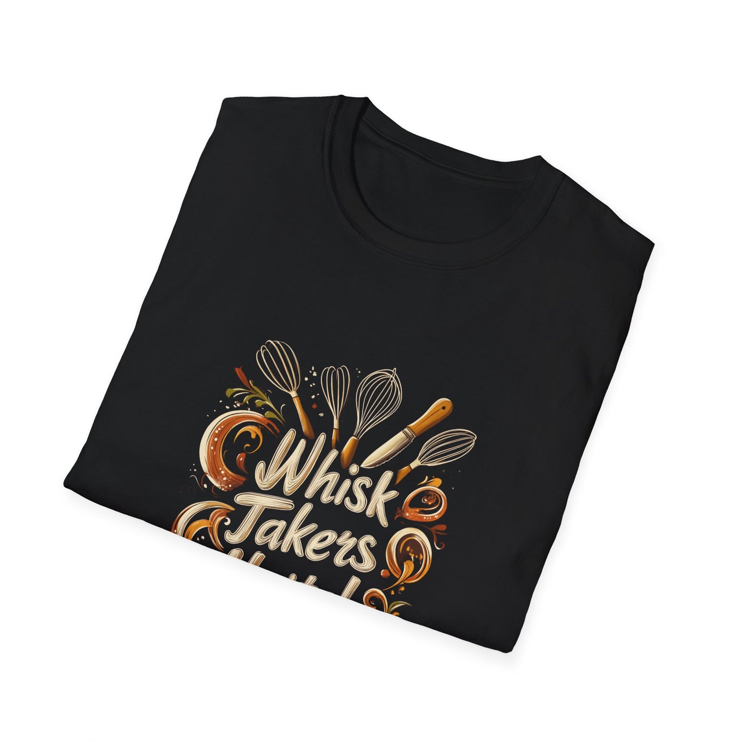 Whisk Takers Unite Unisex Softstyle T-Shirt - Perfect for Bakers and Cooking Enthusiasts - Tee Fusion Lab