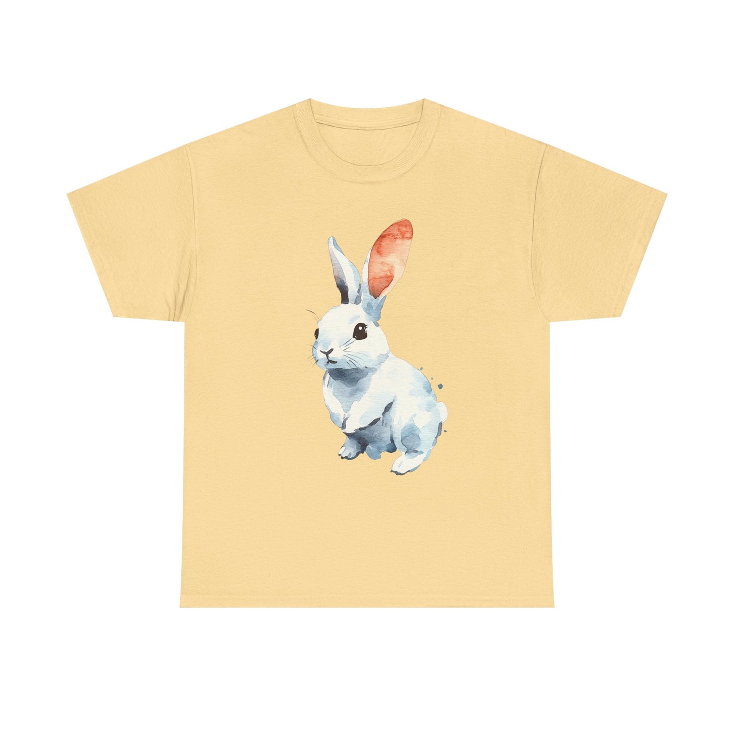 Watercolor Bunny Unisex Heavy Cotton Tee - Perfect for Spring & Easter Celebrations - Tee Fusion Lab