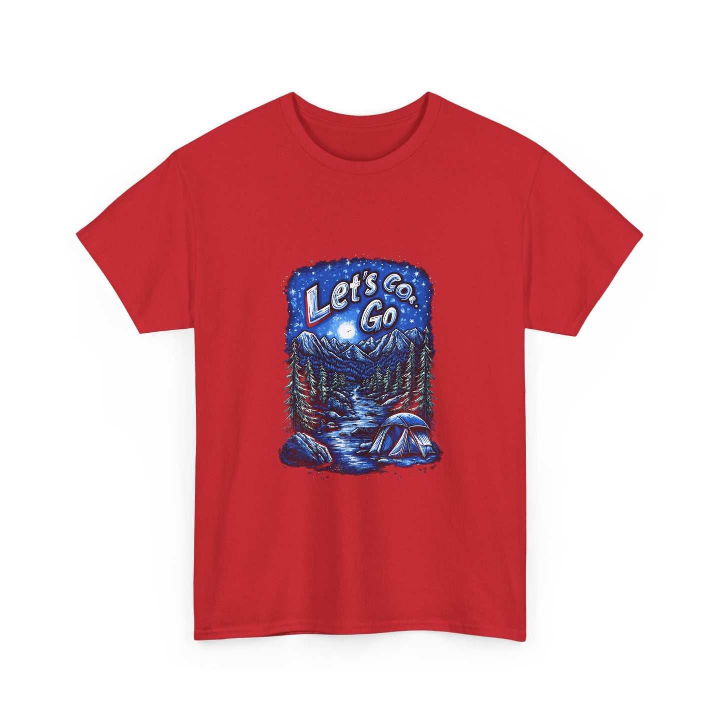 Adventure Graphic Tee - 'Let's Go' Outdoorsy Cotton Shirt