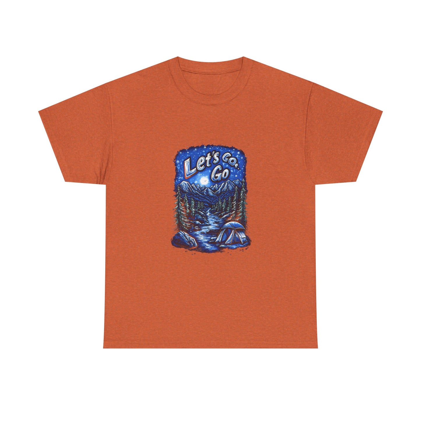Adventure Graphic Tee - 'Let's Go' Outdoorsy Cotton Shirt