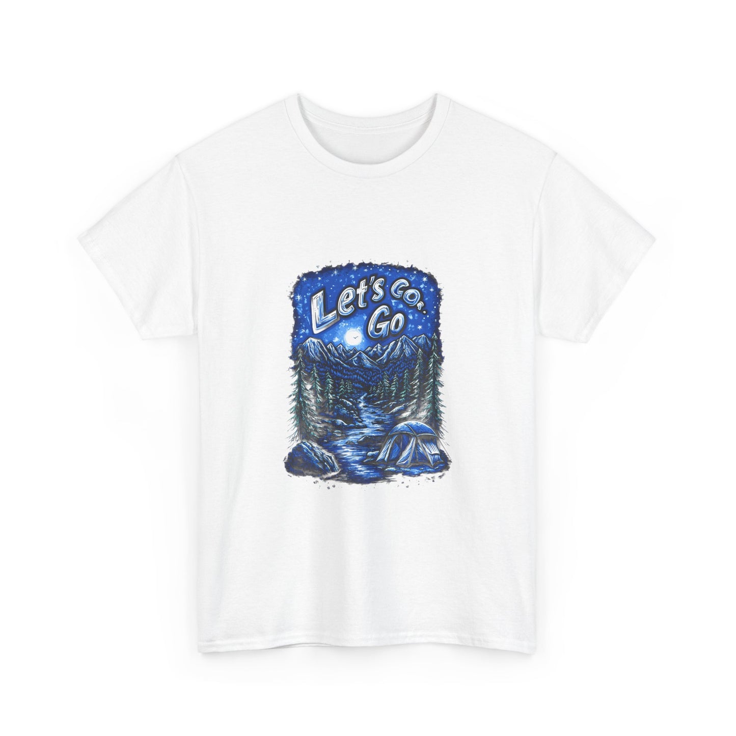 Adventure Graphic Tee - 'Let's Go' Outdoorsy Cotton Shirt