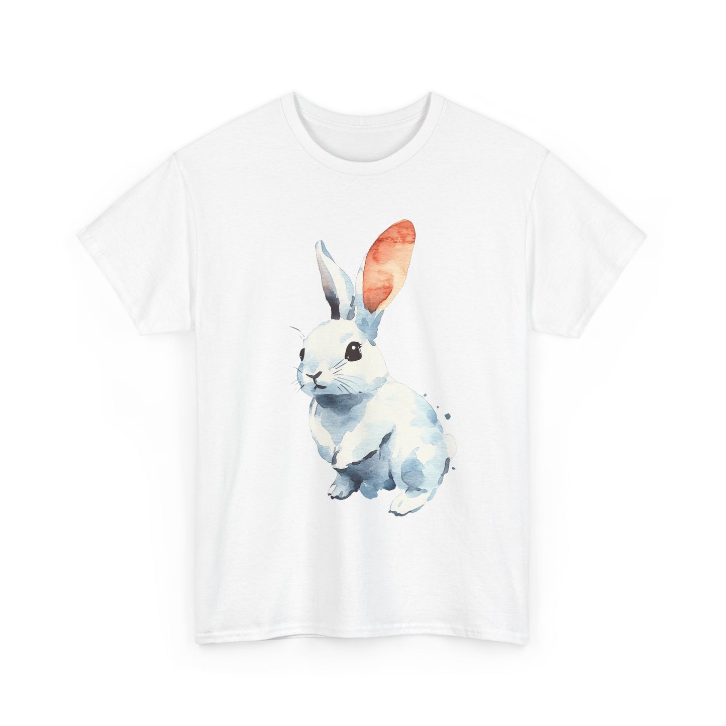 Watercolor Bunny Unisex Heavy Cotton Tee - Perfect for Spring & Easter Celebrations - Tee Fusion Lab