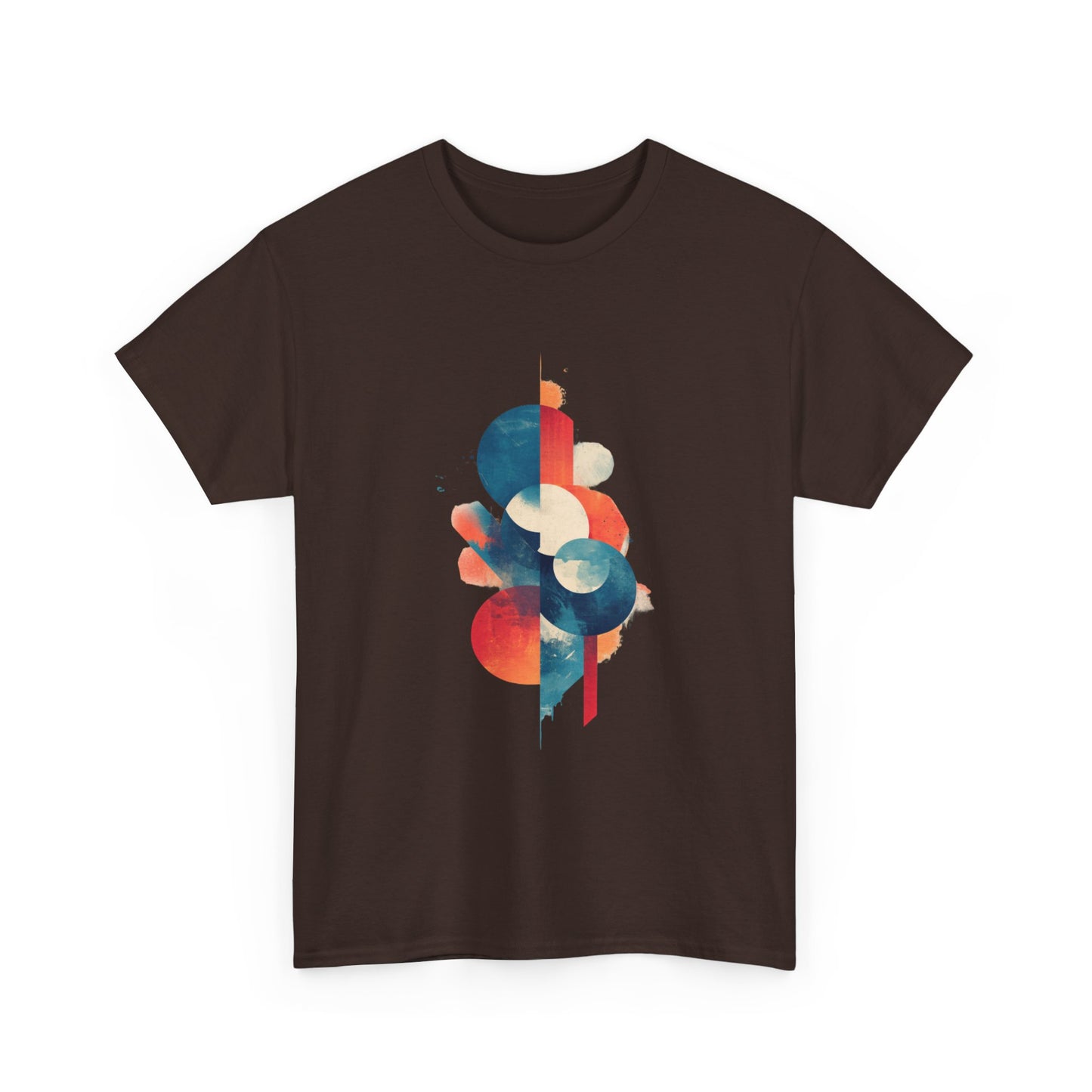 Abstract Geometric Art Unisex Heavy Cotton Tee - Trendy Casual Wear