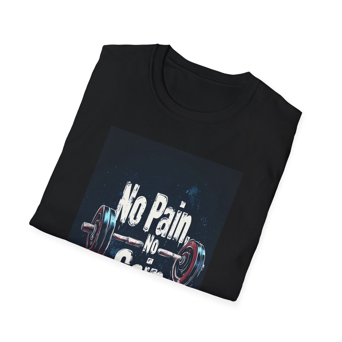 No Pain No Gain Unisex Softstyle T-Shirt - Motivational Fitness Apparel - Tee Fusion Lab