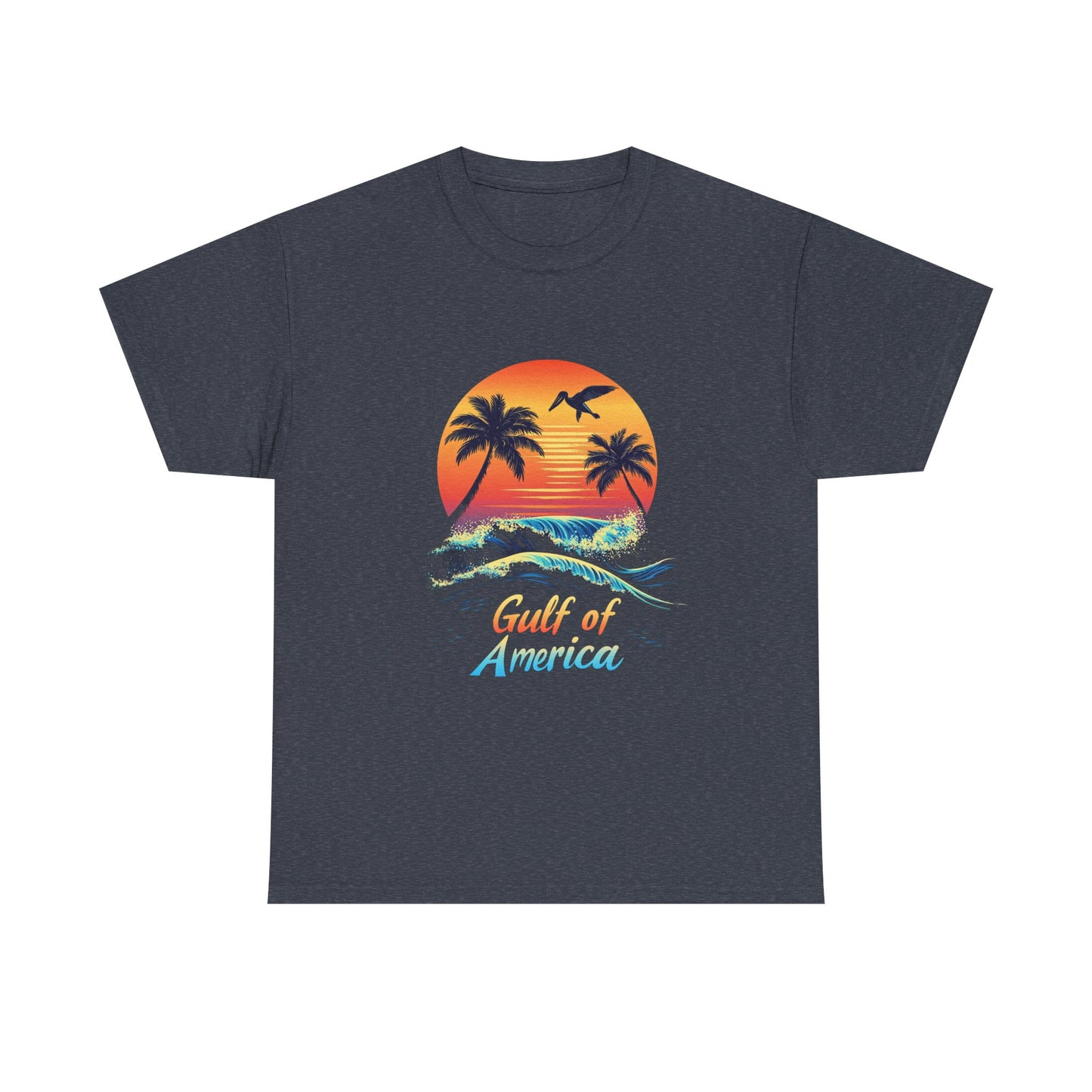 Gulf of America Unisex Heavy Cotton Tee – Retro Beach Vibe T-Shirt