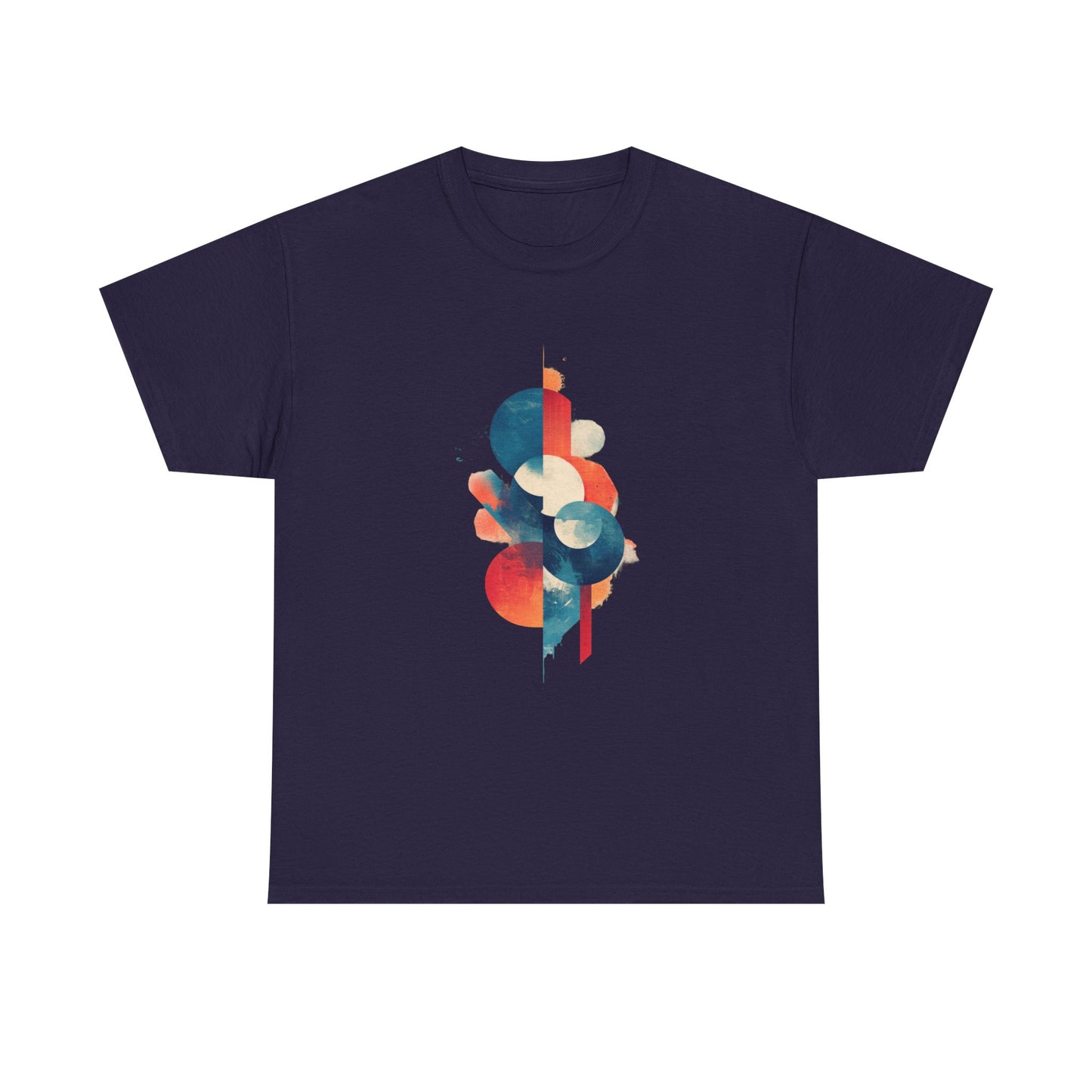Abstract Geometric Art Unisex Heavy Cotton Tee - Trendy Casual Wear