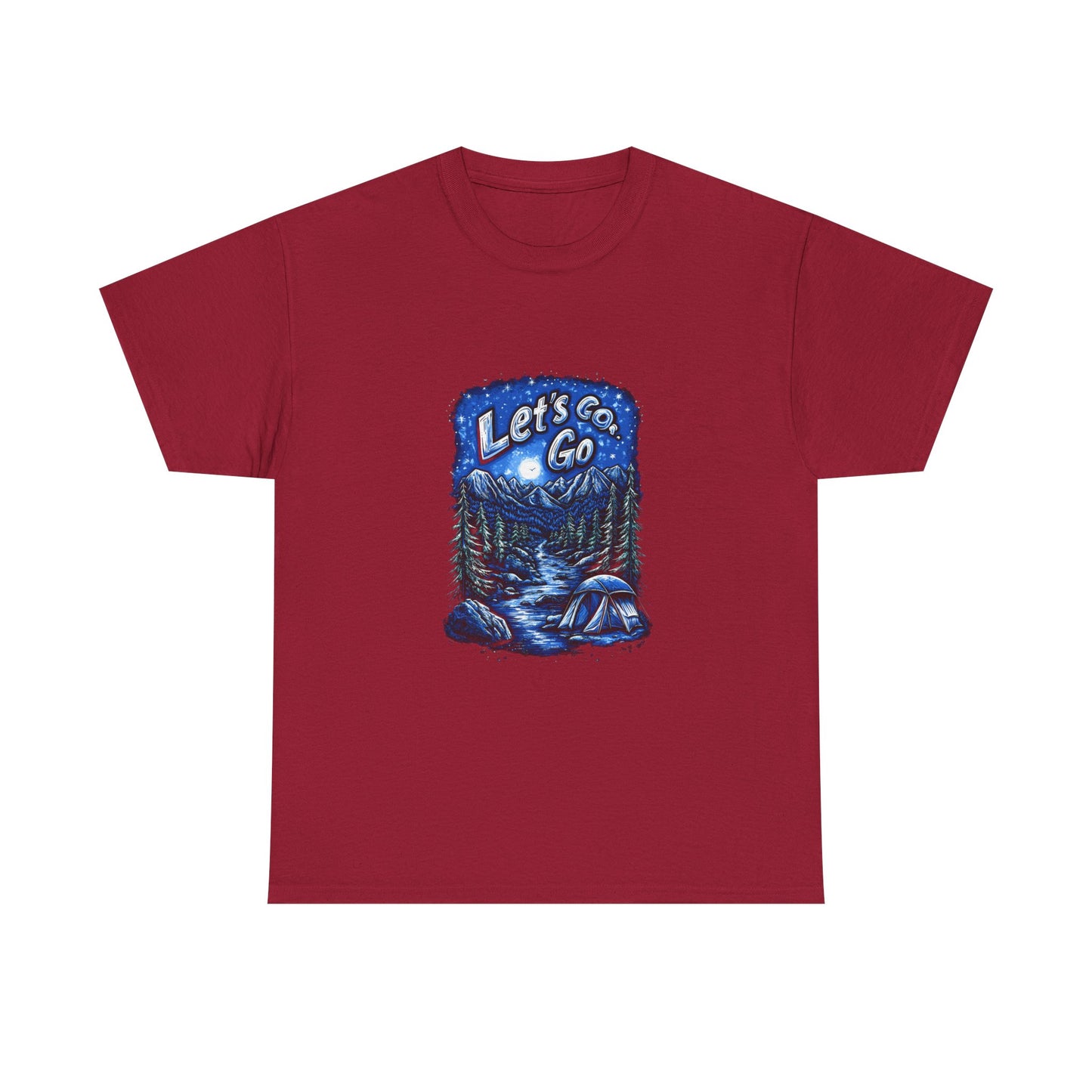 Adventure Graphic Tee - 'Let's Go' Outdoorsy Cotton Shirt
