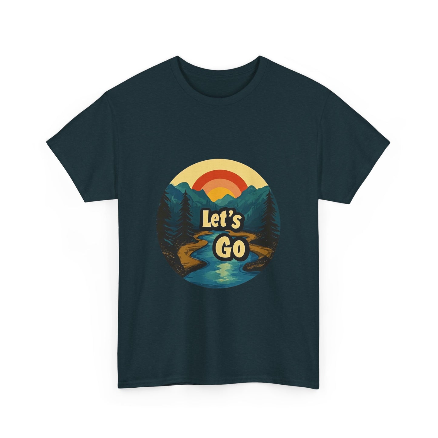 Adventure Ready Unisex Heavy Cotton Tee - 'Let's Go' Nature Design